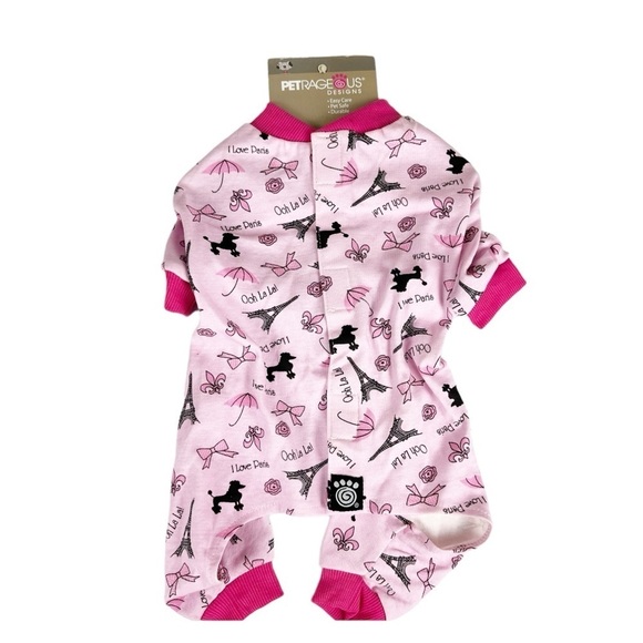 Petrageous Pink Paris Eiffle Tower Poodle Dog Outfit - NWT - Picture 1 of 6